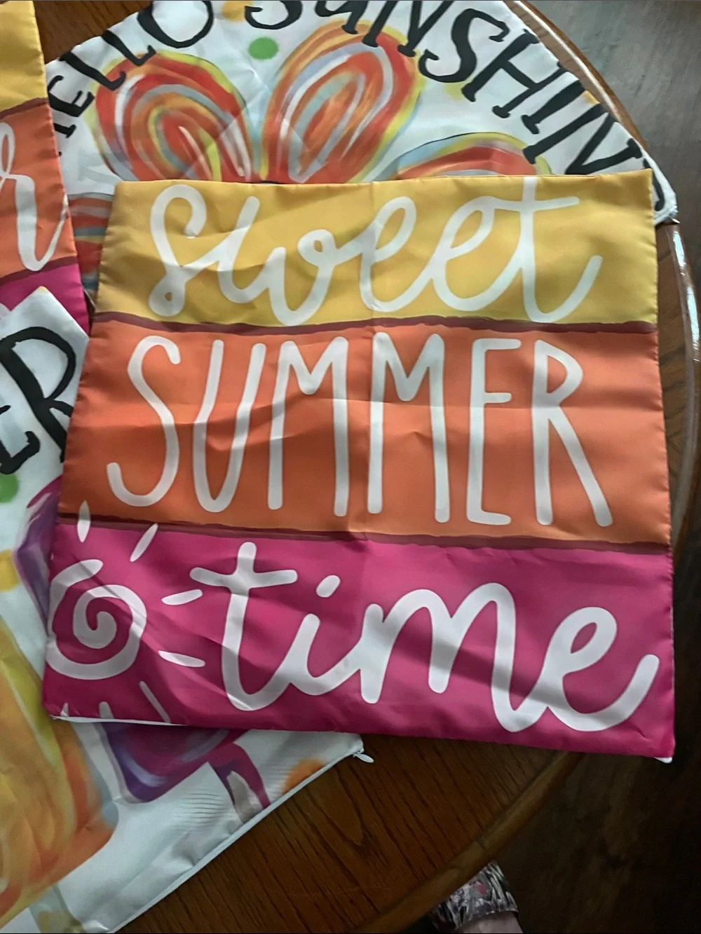 Colorful 'Summer' Decorative Throw Pillow Covers - Set of 4